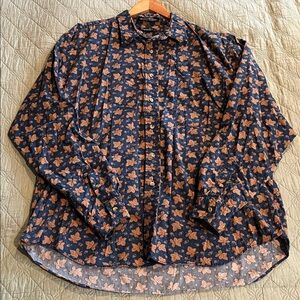 CHRISTIAN DIOR Floral Men's Button Down Shirt